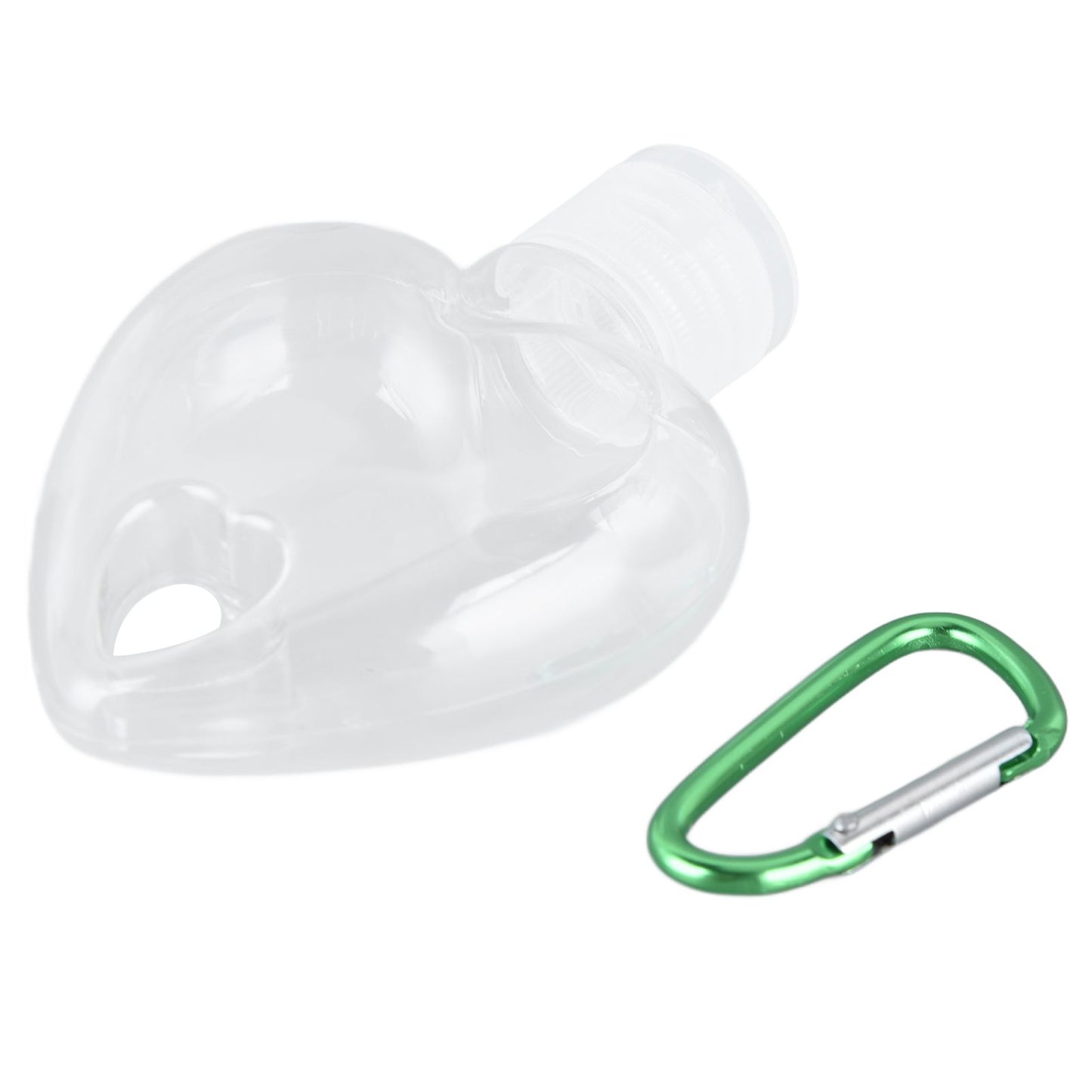 2Set 50ml Travel Bottle with Keychain Flip Cap Plastic Liquid Bottle Refillable Leakproof Transparent Squeeze V1294-YM0523-3115210217612