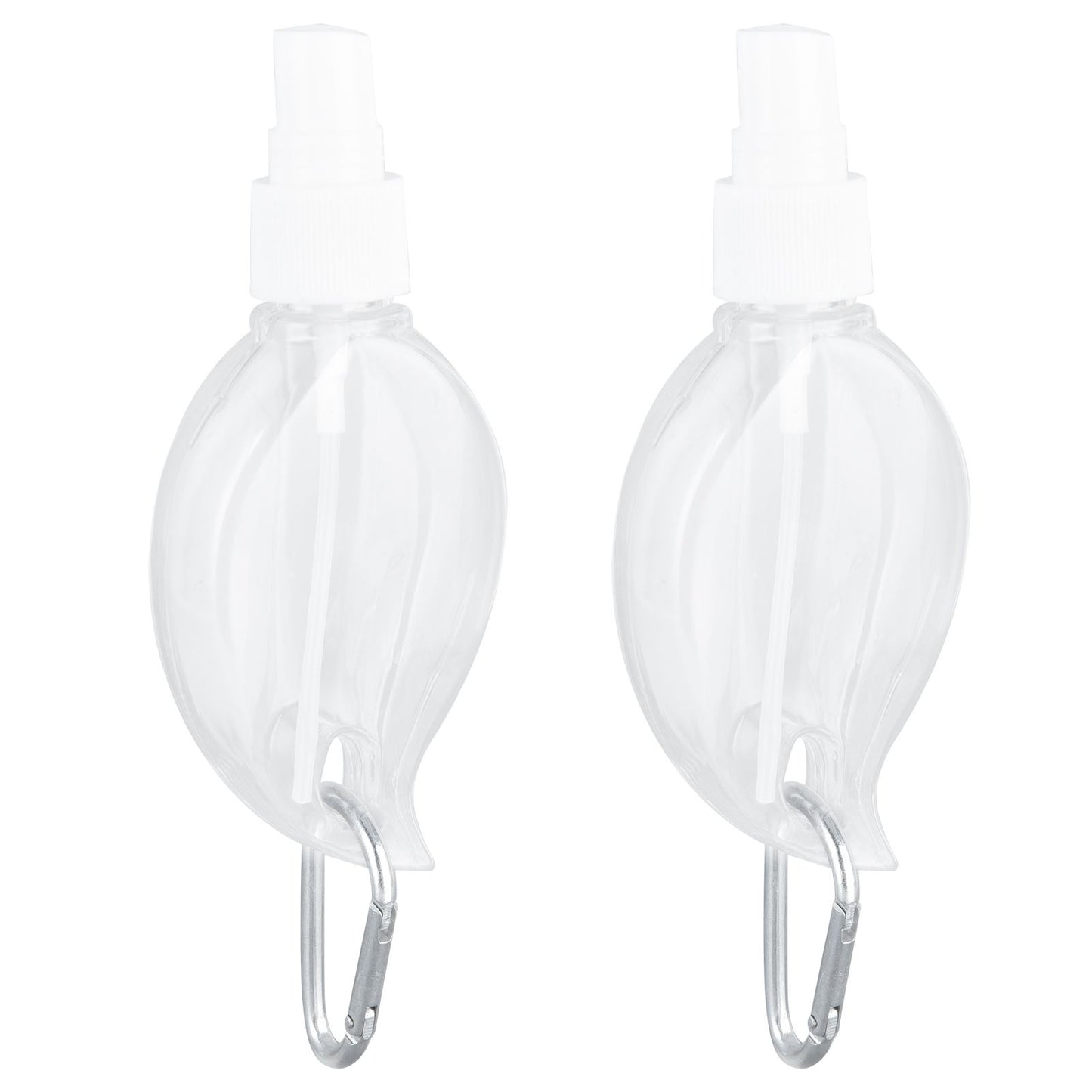 2 Pcs 50ml Travel Keychain Bottles Portable Plastic Clear Leakproof Refillable Empty Squeeze Container for V1294-YM0523-3115210217711