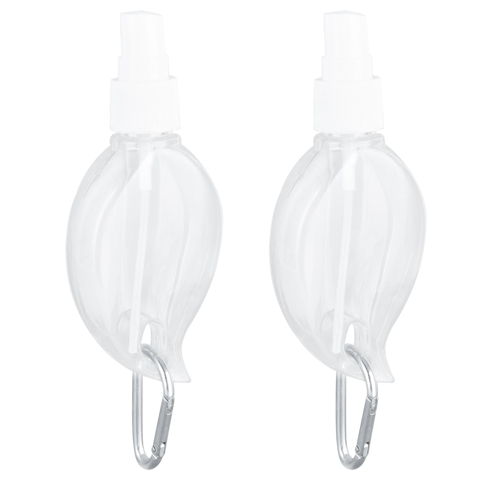 2 Pcs 50ml Travel Keychain Bottles Portable Plastic Clear Leakproof Refillable Empty Squeeze Container for V1294-YM0523-3115210217711