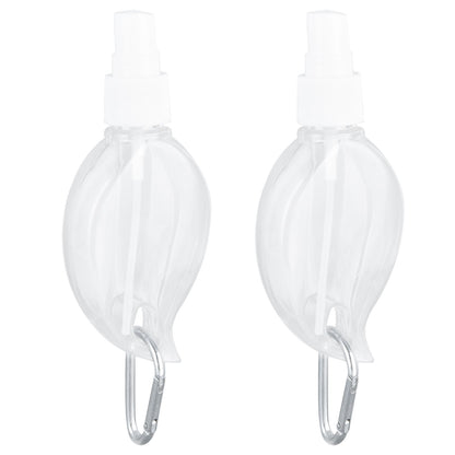 2 Pcs 50ml Travel Keychain Bottles Portable Plastic Clear Leakproof Refillable Empty Squeeze Container for V1294-YM0523-3115210217711