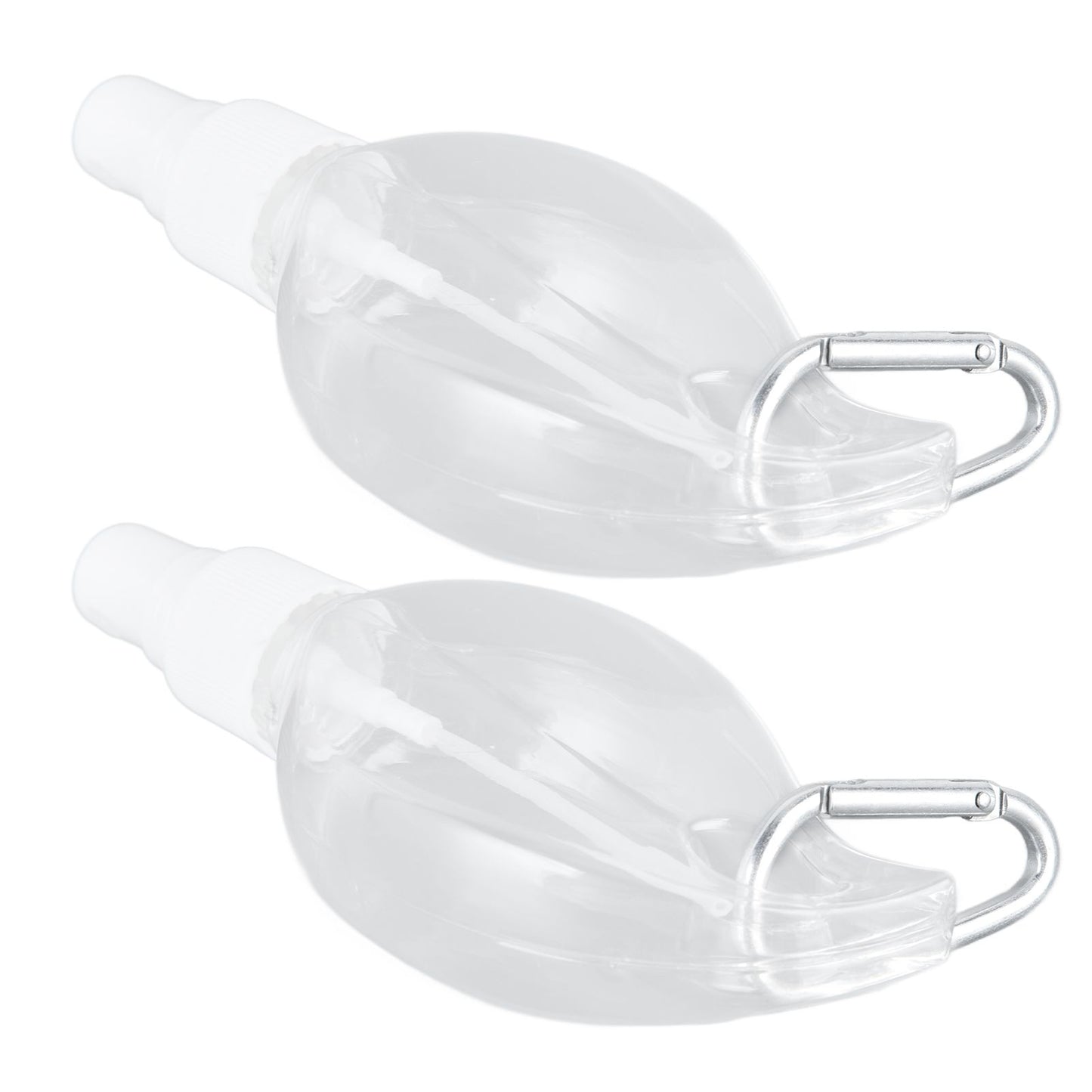 2 Pcs 50ml Travel Keychain Bottles Portable Plastic Clear Leakproof Refillable Empty Squeeze Container for V1294-YM0523-3115210217711
