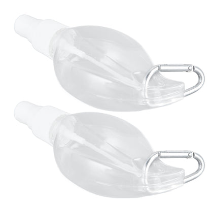 2 Pcs 50ml Travel Keychain Bottles Portable Plastic Clear Leakproof Refillable Empty Squeeze Container for V1294-YM0523-3115210217711