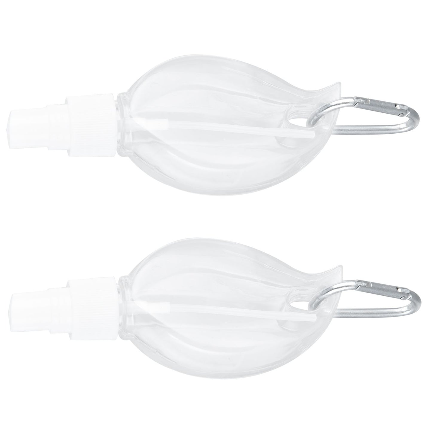 2 Pcs 50ml Travel Keychain Bottles Portable Plastic Clear Leakproof Refillable Empty Squeeze Container for V1294-YM0523-3115210217711