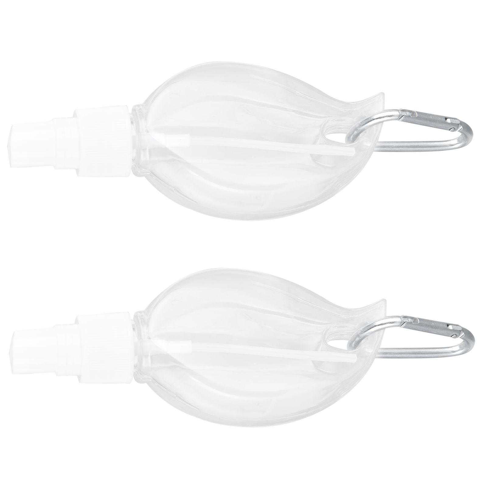 2 Pcs 50ml Travel Keychain Bottles Portable Plastic Clear Leakproof Refillable Empty Squeeze Container for V1294-YM0523-3115210217711