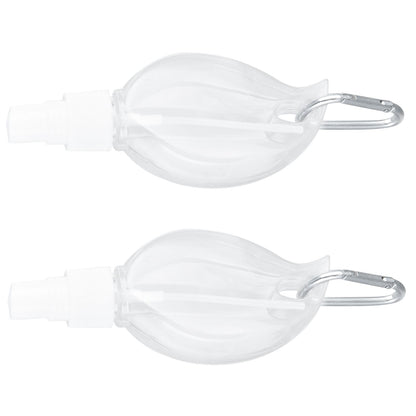 2 Pcs 50ml Travel Keychain Bottles Portable Plastic Clear Leakproof Refillable Empty Squeeze Container for V1294-YM0523-3115210217711