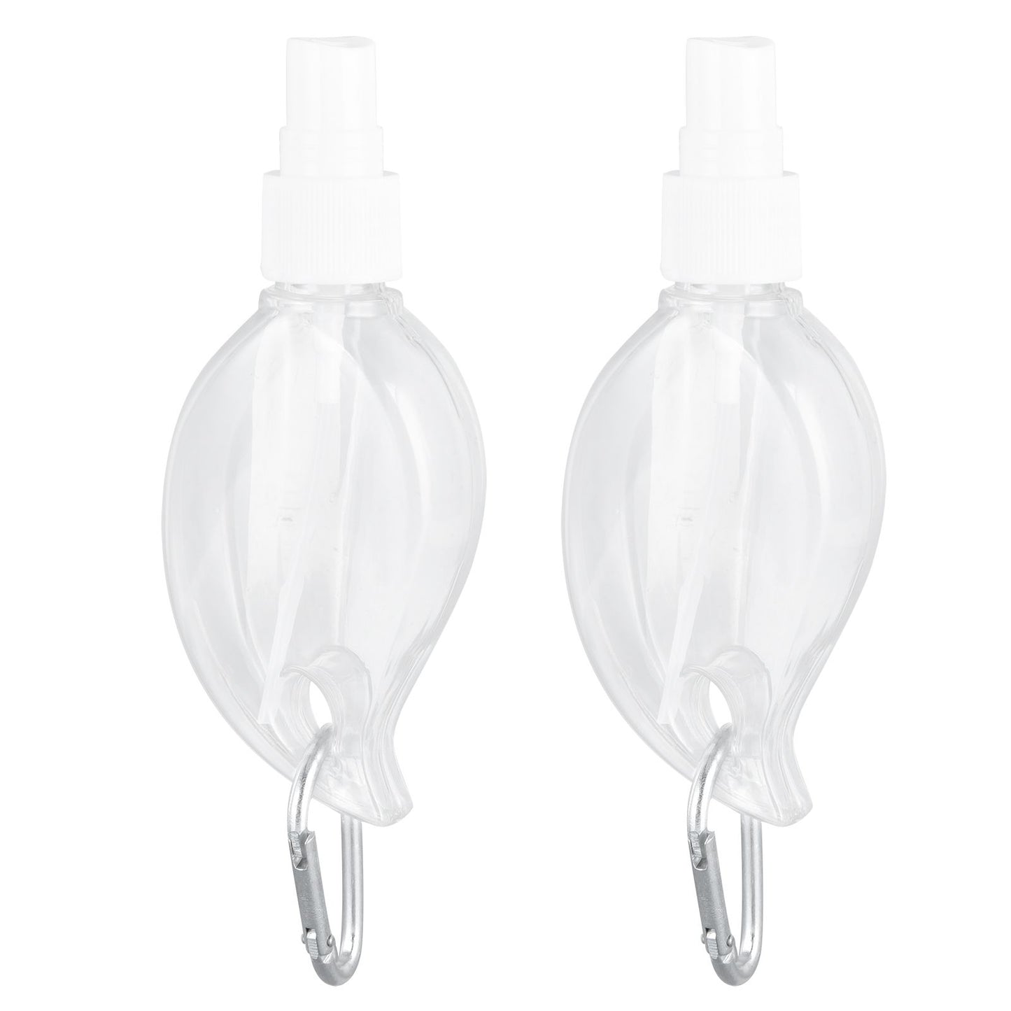 2 Pcs 50ml Travel Keychain Bottles Portable Plastic Clear Leakproof Refillable Empty Squeeze Container for V1294-YM0523-3115210217711