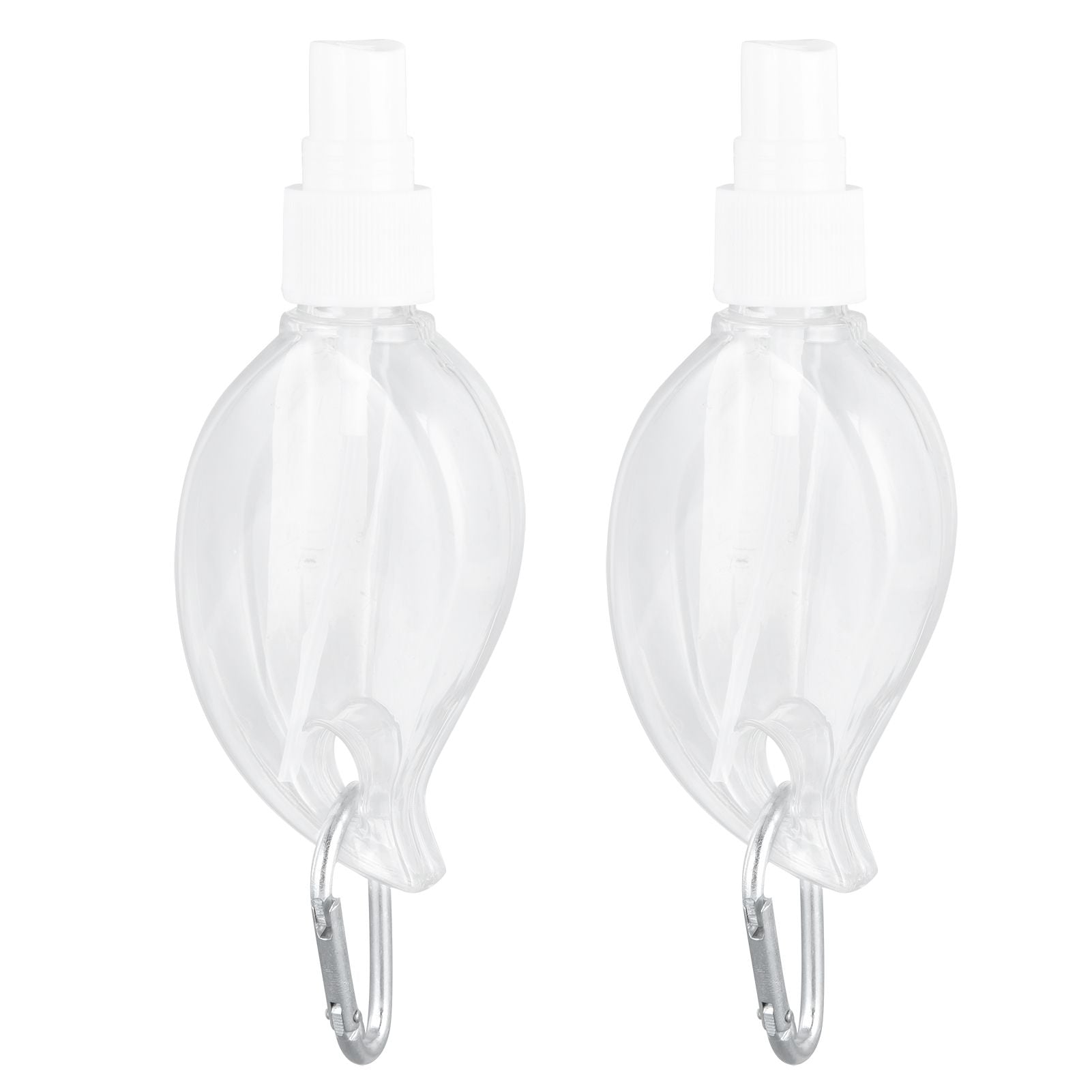 2 Pcs 50ml Travel Keychain Bottles Portable Plastic Clear Leakproof Refillable Empty Squeeze Container for V1294-YM0523-3115210217711