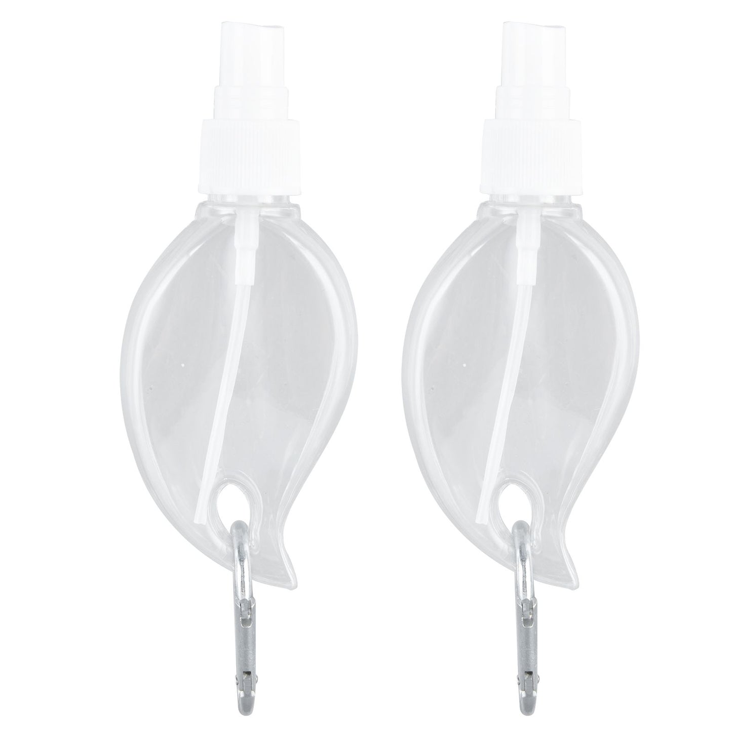 2 Pcs 50ml Travel Keychain Bottles Portable Plastic Clear Leakproof Refillable Empty Squeeze Container for V1294-YM0523-3115210217711