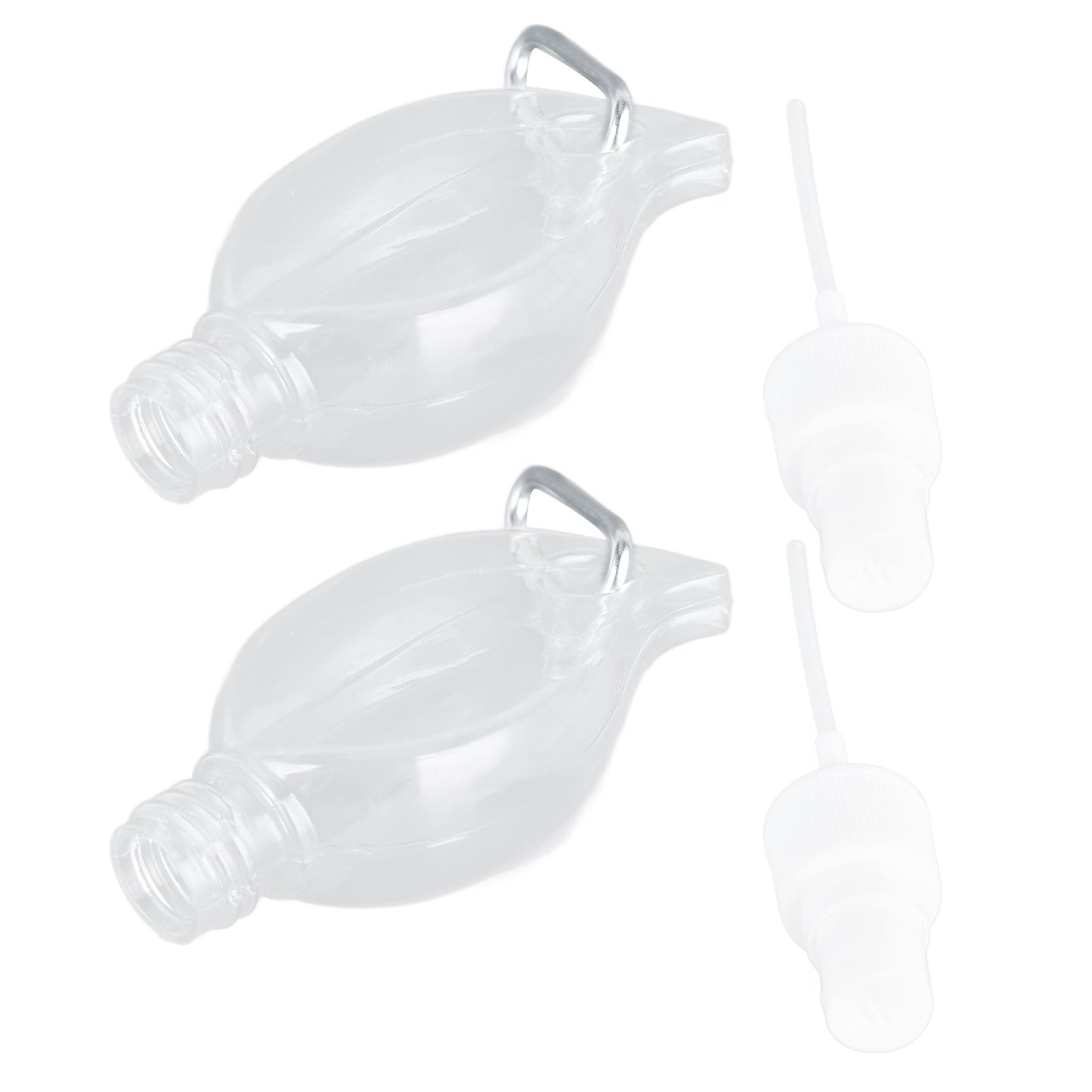 2 Pcs 50ml Travel Keychain Bottles Portable Plastic Clear Leakproof Refillable Empty Squeeze Container for V1294-YM0523-3115210217711