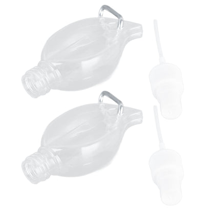 2 Pcs 50ml Travel Keychain Bottles Portable Plastic Clear Leakproof Refillable Empty Squeeze Container for V1294-YM0523-3115210217711