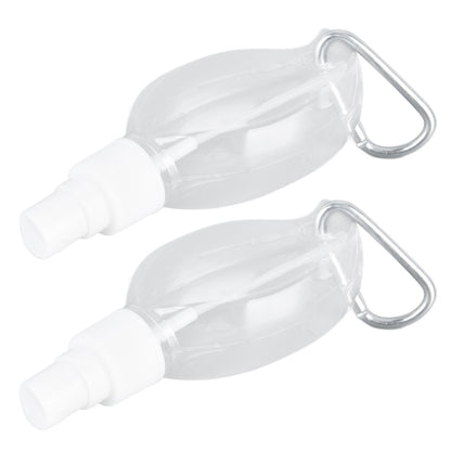 2 Pcs 50ml Travel Keychain Bottles Portable Plastic Clear Leakproof Refillable Empty Squeeze Container for V1294-YM0523-3115210217711
