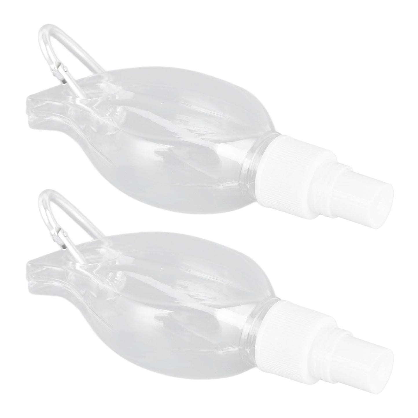 2 Pcs 50ml Travel Keychain Bottles Portable Plastic Clear Leakproof Refillable Empty Squeeze Container for V1294-YM0523-3115210217711