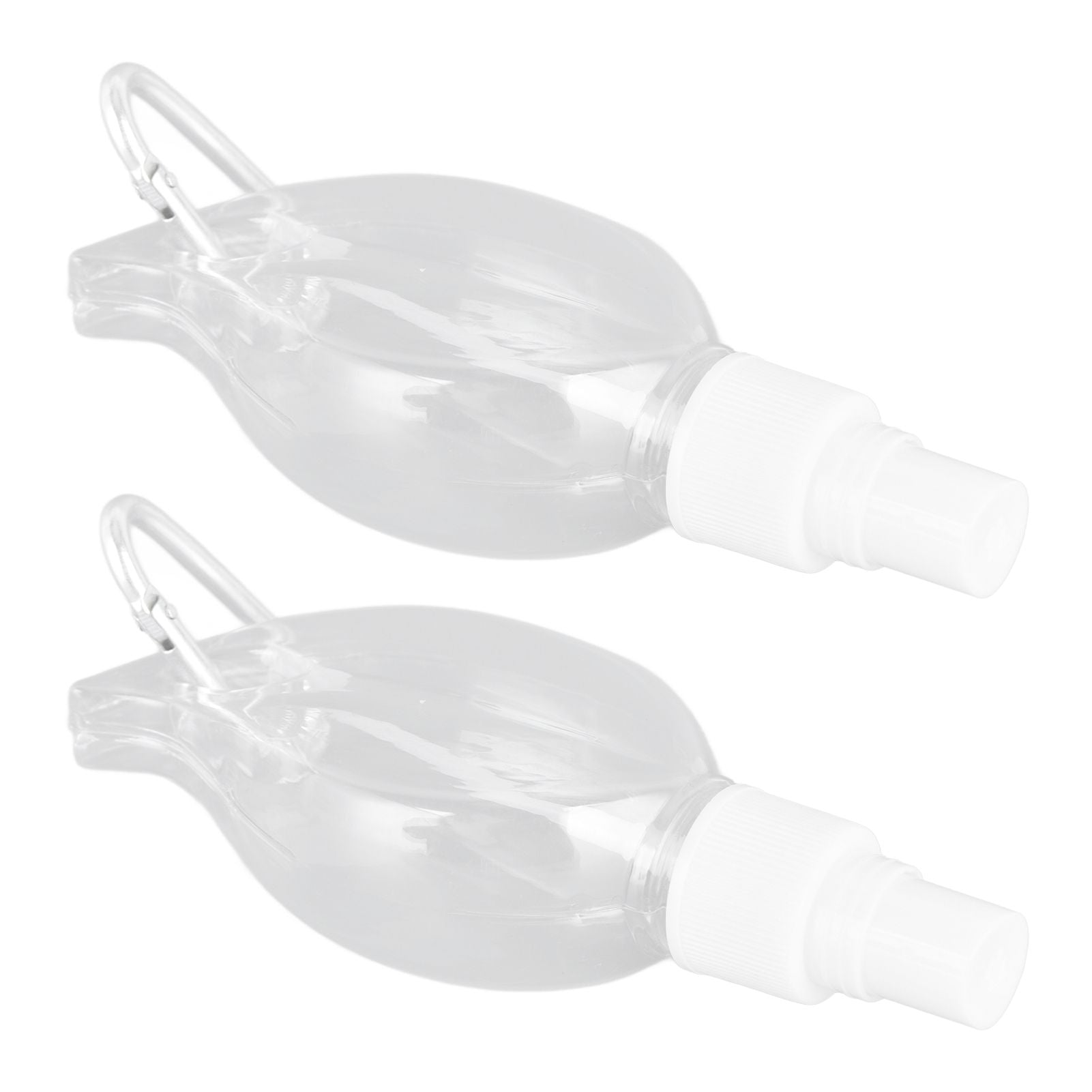 2 Pcs 50ml Travel Keychain Bottles Portable Plastic Clear Leakproof Refillable Empty Squeeze Container for V1294-YM0523-3115210217711