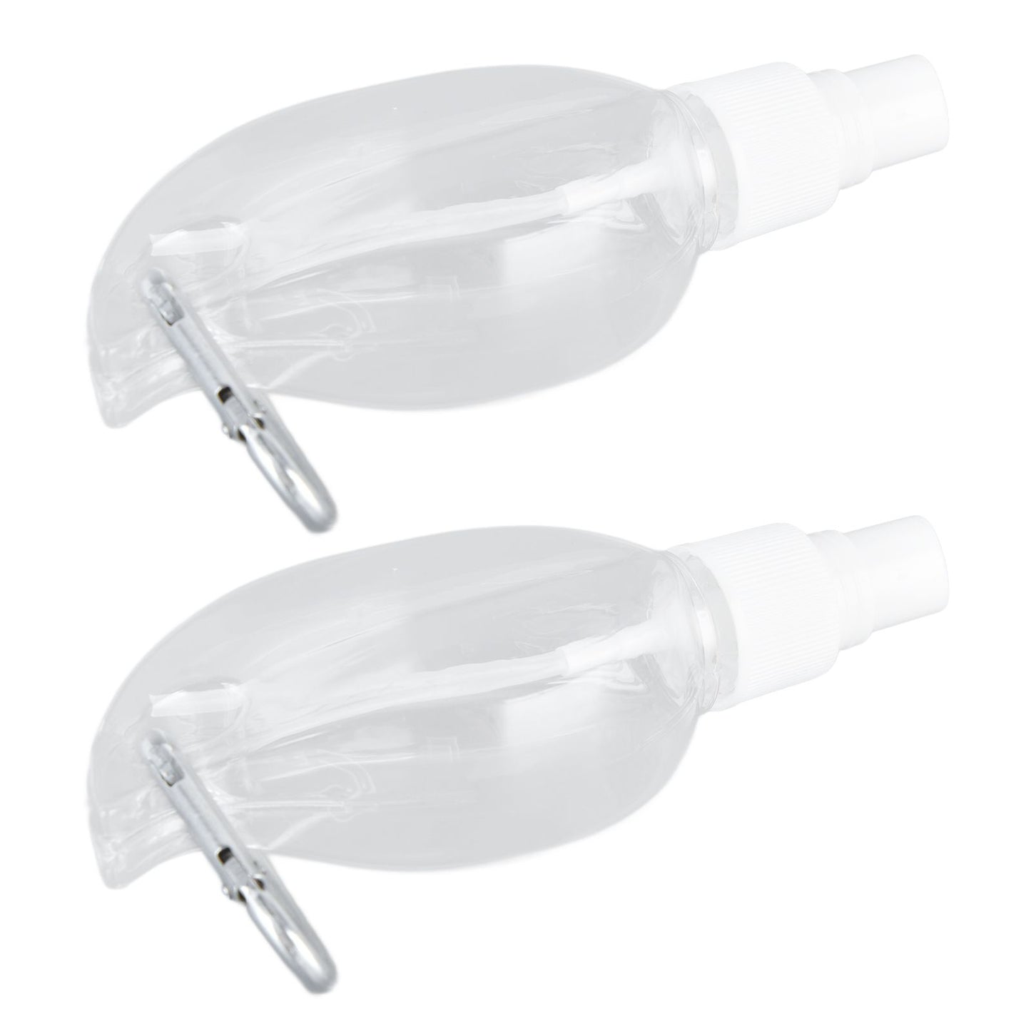 2 Pcs 50ml Travel Keychain Bottles Portable Plastic Clear Leakproof Refillable Empty Squeeze Container for V1294-YM0523-3115210217711
