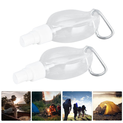 2 Pcs 50ml Travel Keychain Bottles Portable Plastic Clear Leakproof Refillable Empty Squeeze Container for V1294-YM0523-3115210217711