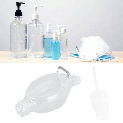 2 Pcs 50ml Travel Keychain Bottles Portable Plastic Clear Leakproof Refillable Empty Squeeze Container for V1294-YM0523-3115210217711