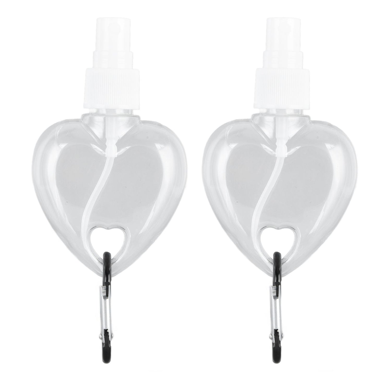 2 Pcs 50ml Travel Keychain Bottles Portable Plastic Clear Leakproof Refillable Empty Squeeze Container for V1294-YM0523-3115210217712