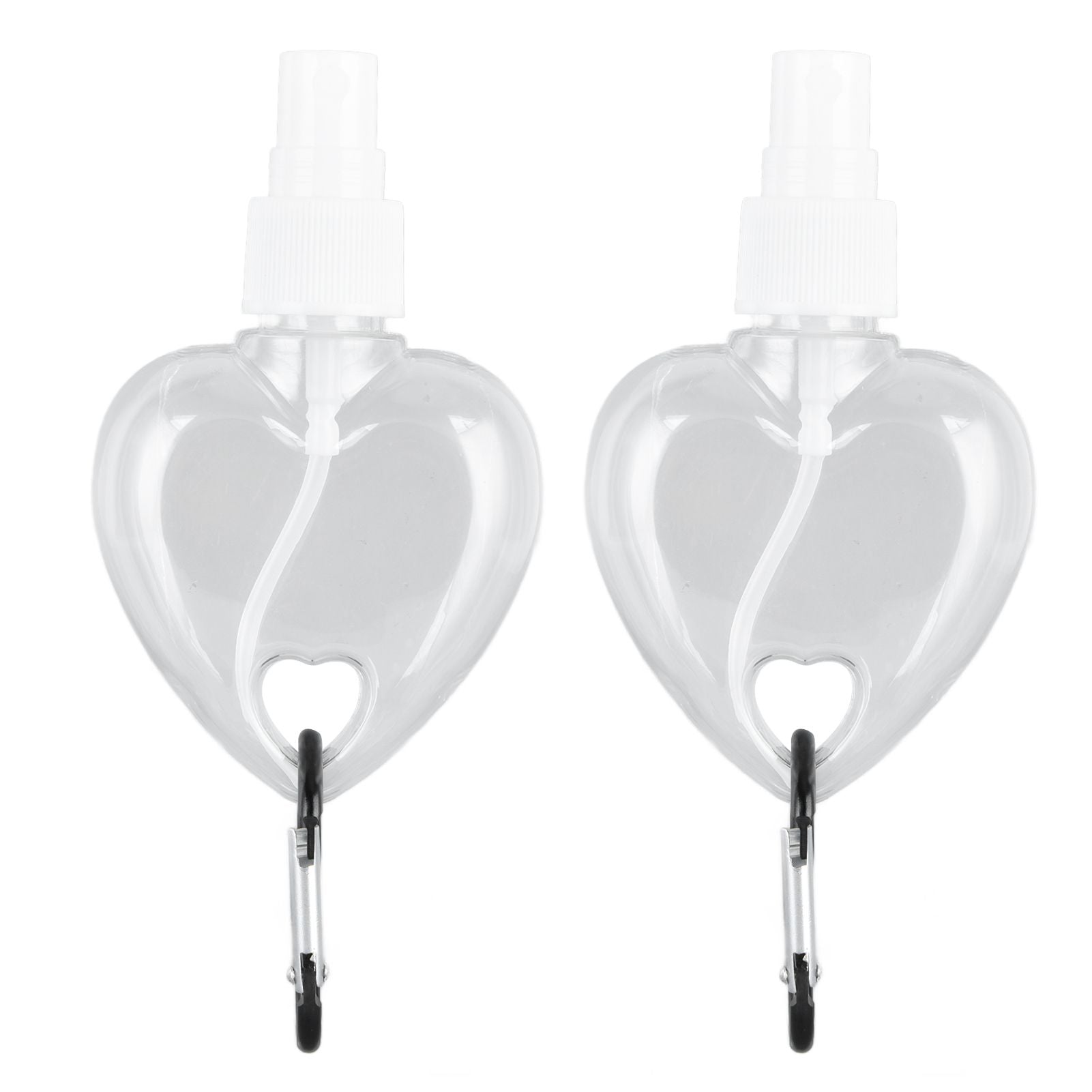 2 Pcs 50ml Travel Keychain Bottles Portable Plastic Clear Leakproof Refillable Empty Squeeze Container for V1294-YM0523-3115210217712