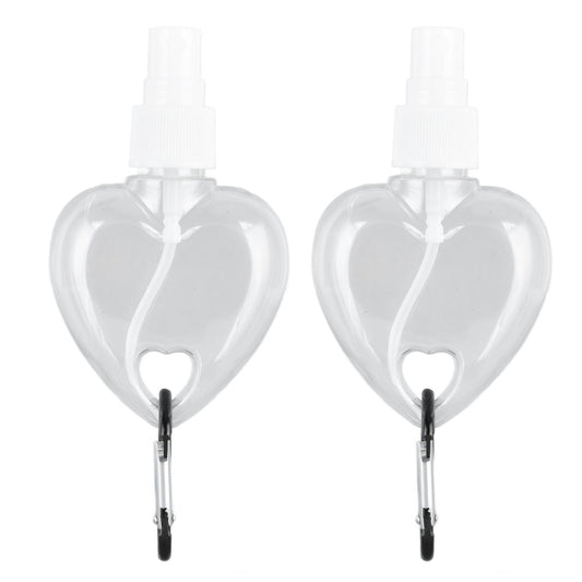 2 Pcs 50ml Travel Keychain Bottles Portable Plastic Clear Leakproof Refillable Empty Squeeze Container for V1294-YM0523-3115210217712