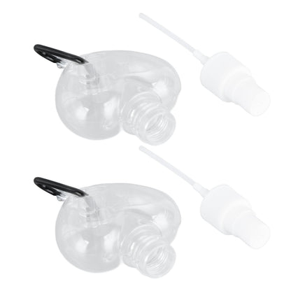 2 Pcs 50ml Travel Keychain Bottles Portable Plastic Clear Leakproof Refillable Empty Squeeze Container for V1294-YM0523-3115210217712