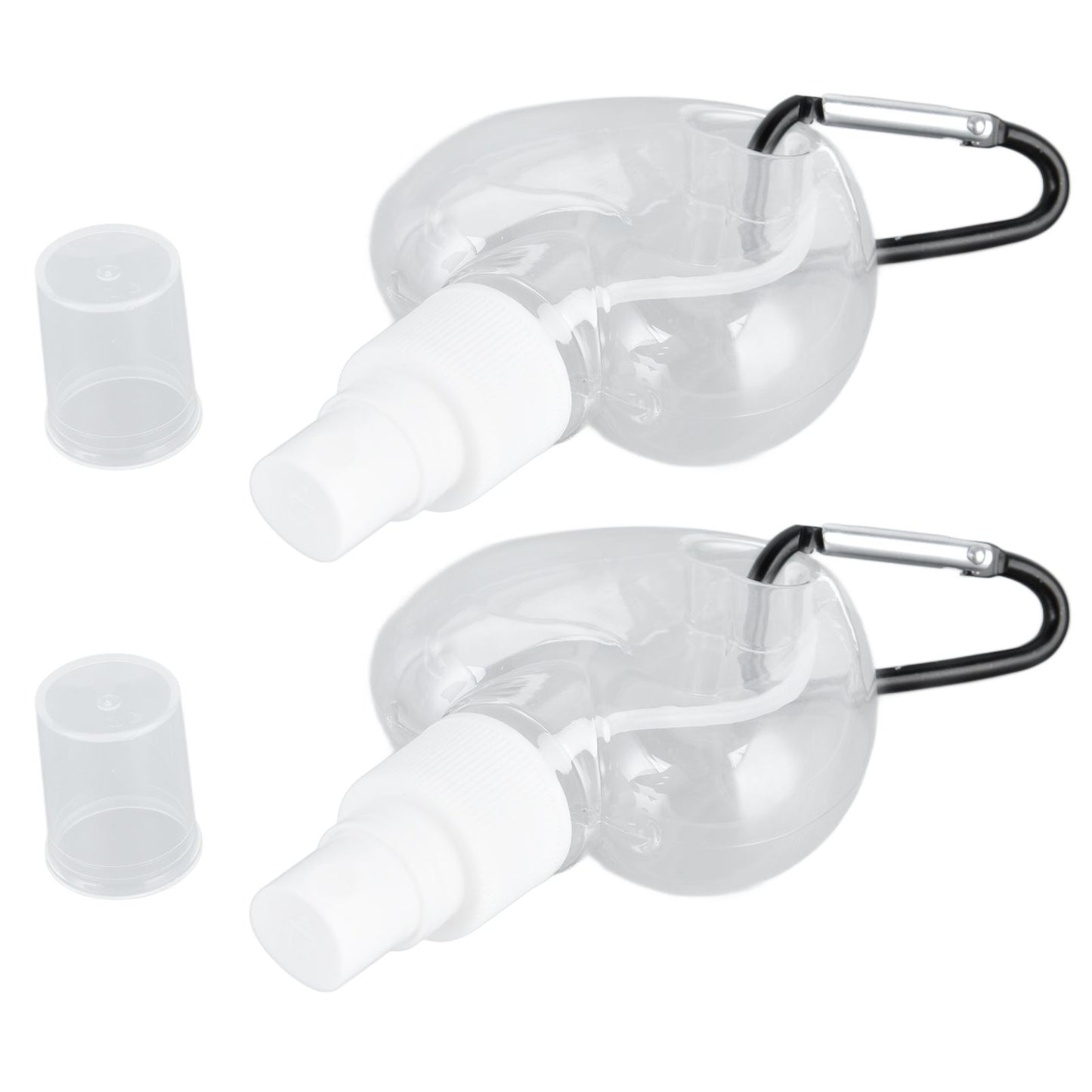 2 Pcs 50ml Travel Keychain Bottles Portable Plastic Clear Leakproof Refillable Empty Squeeze Container for V1294-YM0523-3115210217712