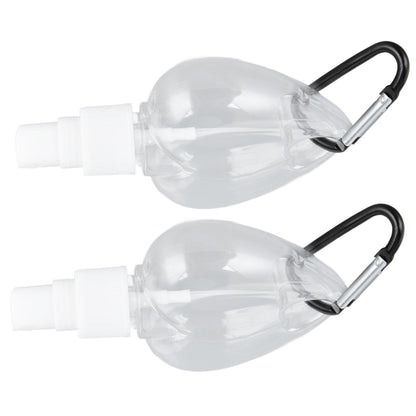 2 Pcs 50ml Travel Keychain Bottles Portable Plastic Clear Leakproof Refillable Empty Squeeze Container for V1294-YM0523-3115210217712