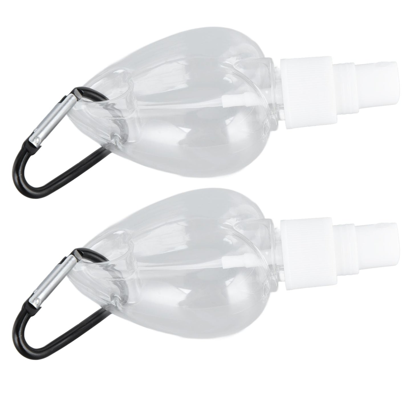 2 Pcs 50ml Travel Keychain Bottles Portable Plastic Clear Leakproof Refillable Empty Squeeze Container for V1294-YM0523-3115210217712