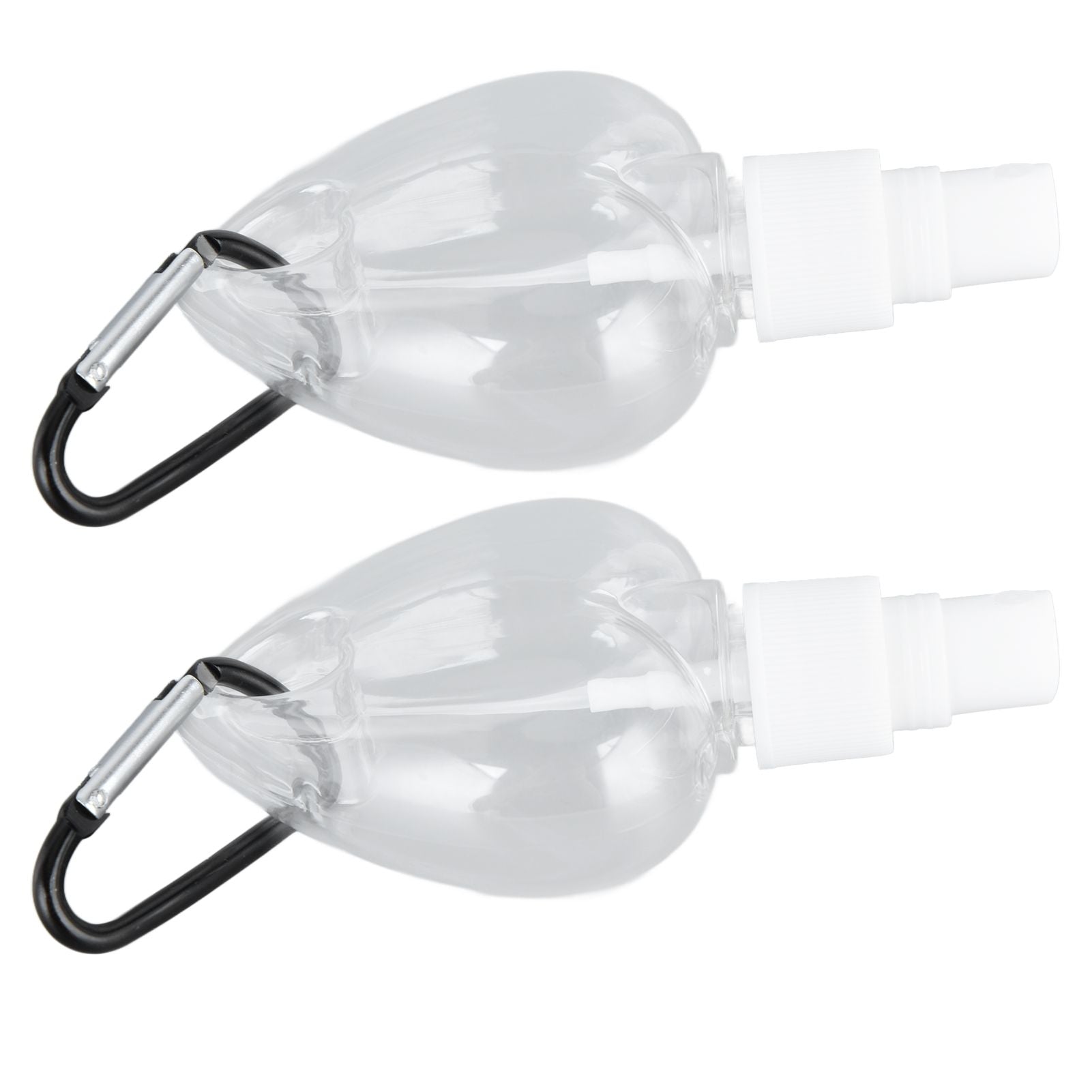 2 Pcs 50ml Travel Keychain Bottles Portable Plastic Clear Leakproof Refillable Empty Squeeze Container for V1294-YM0523-3115210217712