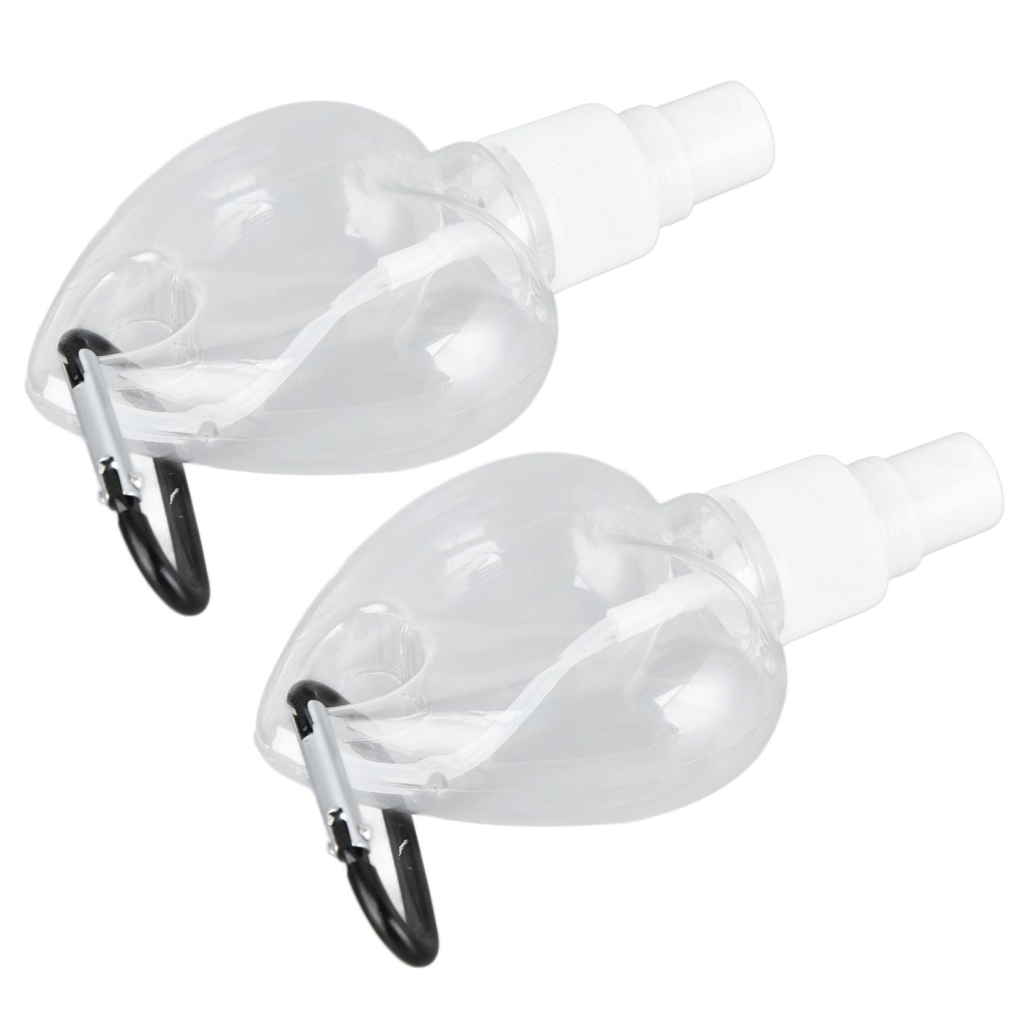 2 Pcs 50ml Travel Keychain Bottles Portable Plastic Clear Leakproof Refillable Empty Squeeze Container for V1294-YM0523-3115210217712