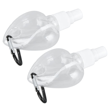 2 Pcs 50ml Travel Keychain Bottles Portable Plastic Clear Leakproof Refillable Empty Squeeze Container for V1294-YM0523-3115210217712