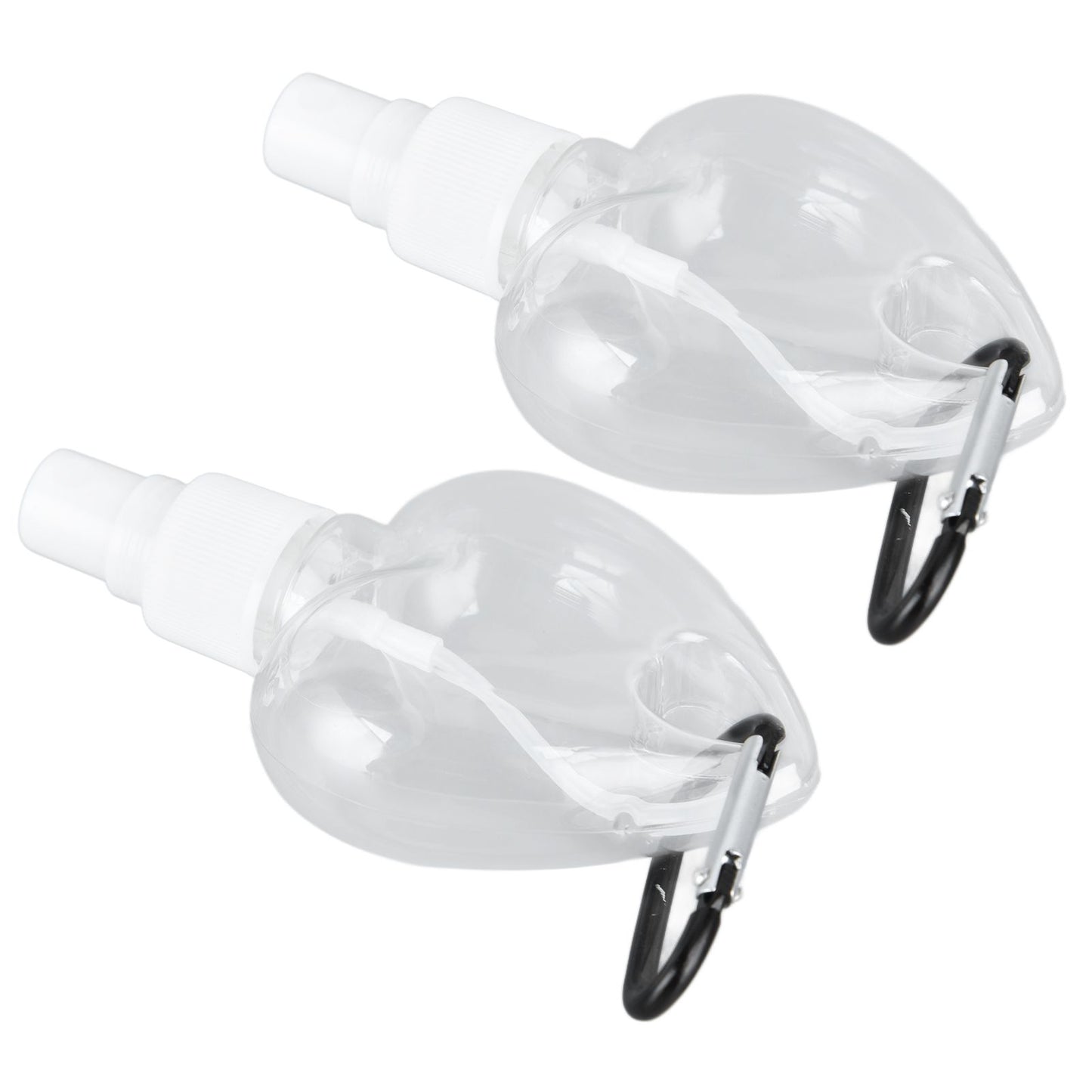 2 Pcs 50ml Travel Keychain Bottles Portable Plastic Clear Leakproof Refillable Empty Squeeze Container for V1294-YM0523-3115210217712