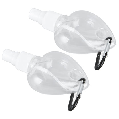 2 Pcs 50ml Travel Keychain Bottles Portable Plastic Clear Leakproof Refillable Empty Squeeze Container for V1294-YM0523-3115210217712