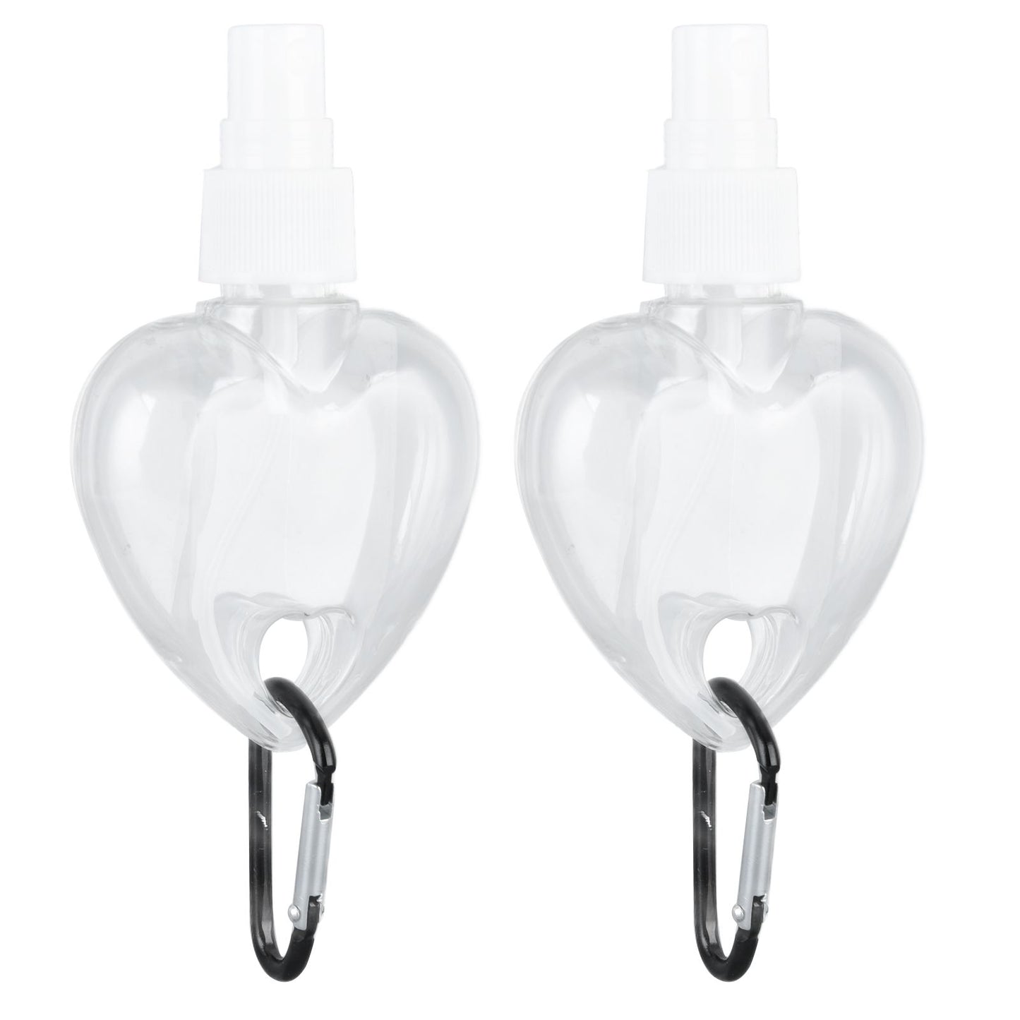 2 Pcs 50ml Travel Keychain Bottles Portable Plastic Clear Leakproof Refillable Empty Squeeze Container for V1294-YM0523-3115210217712