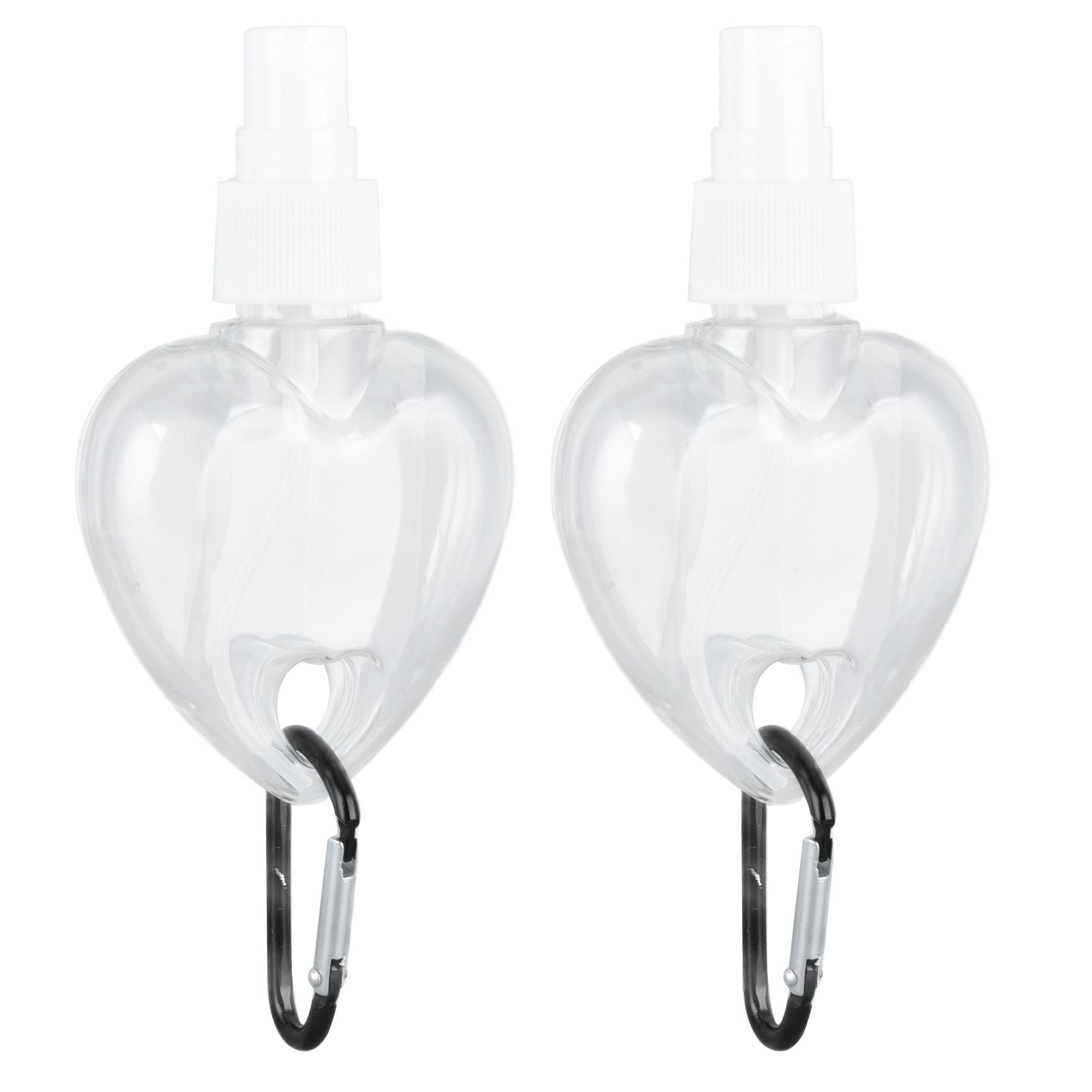 2 Pcs 50ml Travel Keychain Bottles Portable Plastic Clear Leakproof Refillable Empty Squeeze Container for V1294-YM0523-3115210217712