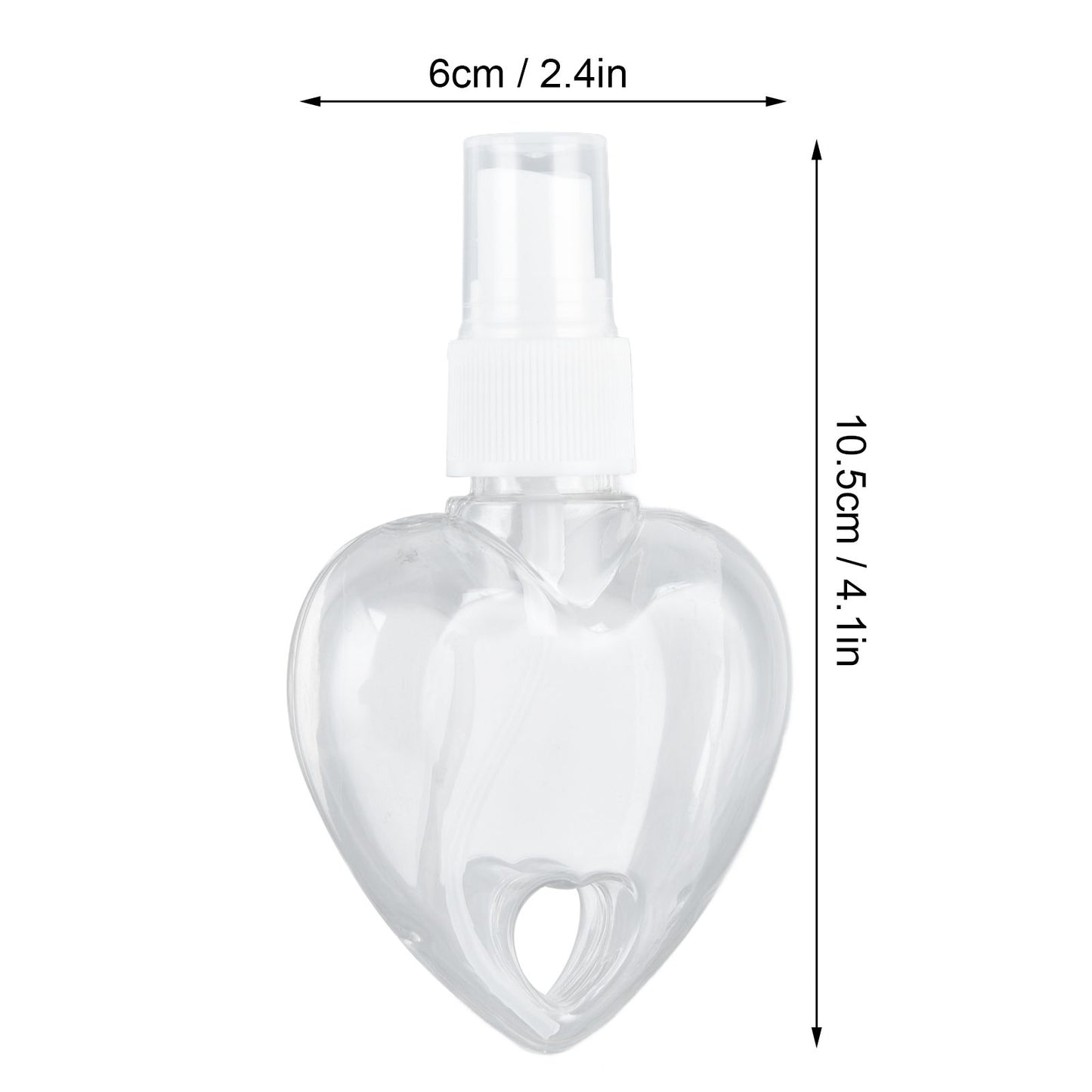 2 Pcs 50ml Travel Keychain Bottles Portable Plastic Clear Leakproof Refillable Empty Squeeze Container for V1294-YM0523-3115210217712