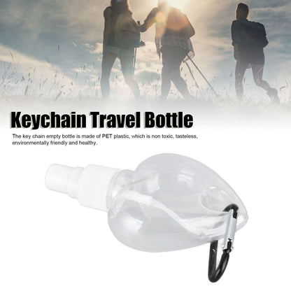 2 Pcs 50ml Travel Keychain Bottles Portable Plastic Clear Leakproof Refillable Empty Squeeze Container for V1294-YM0523-3115210217712