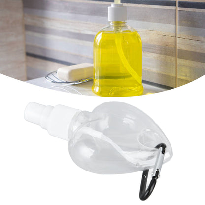 2 Pcs 50ml Travel Keychain Bottles Portable Plastic Clear Leakproof Refillable Empty Squeeze Container for V1294-YM0523-3115210217712