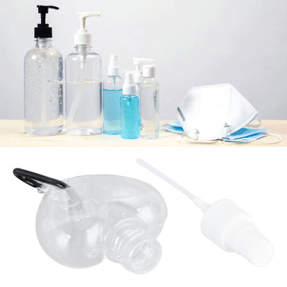 2 Pcs 50ml Travel Keychain Bottles Portable Plastic Clear Leakproof Refillable Empty Squeeze Container for V1294-YM0523-3115210217712