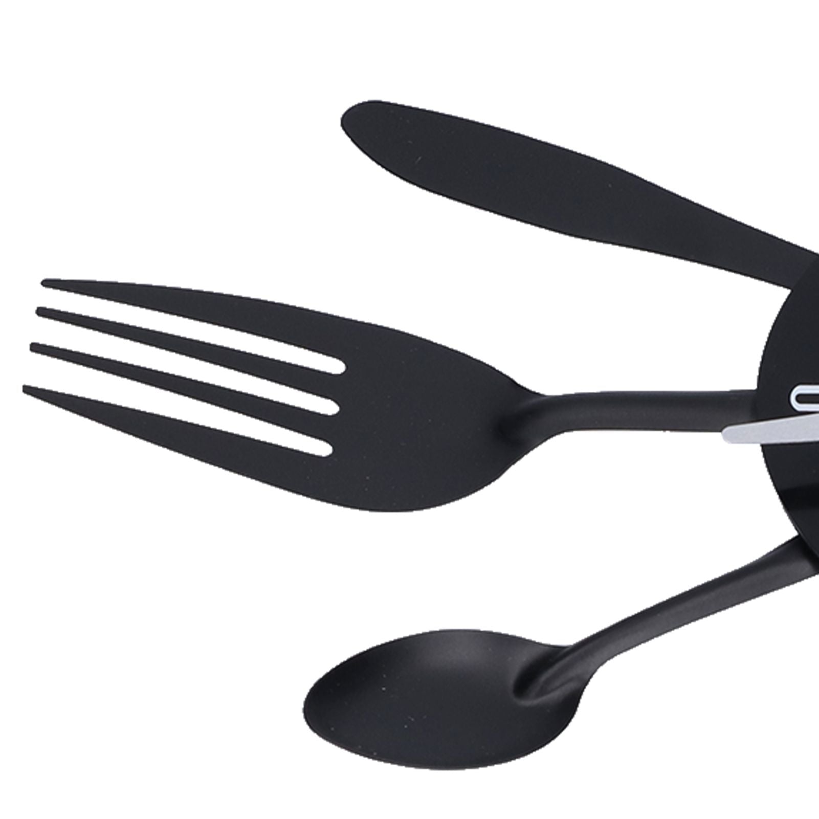 Black Kitchen Wall Clock Removable Modern Cutlery Kitchen Spoon Fork Wall Clock Home Decoration V1294-YM0523-3115210218311