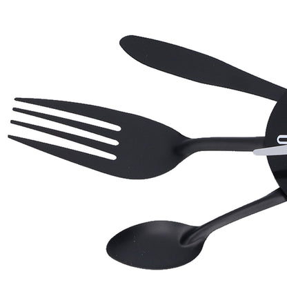 Black Kitchen Wall Clock Removable Modern Cutlery Kitchen Spoon Fork Wall Clock Home Decoration V1294-YM0523-3115210218311