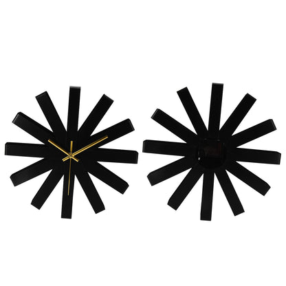Living Room Clock Stainless Steel Silent Movement Creativity Wall Clock Modern DecorBlack V1294-YM0523-3115210218411