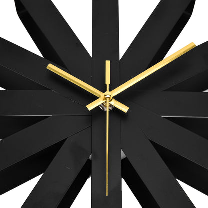 Living Room Clock Stainless Steel Silent Movement Creativity Wall Clock Modern DecorBlack V1294-YM0523-3115210218411