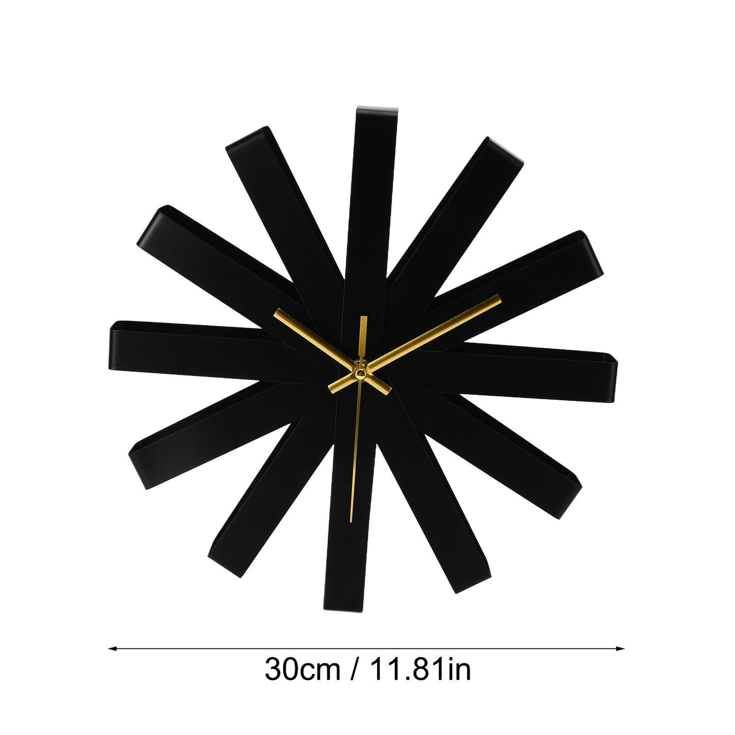 Living Room Clock Stainless Steel Silent Movement Creativity Wall Clock Modern DecorBlack V1294-YM0523-3115210218411