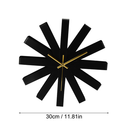 Living Room Clock Stainless Steel Silent Movement Creativity Wall Clock Modern DecorBlack V1294-YM0523-3115210218411