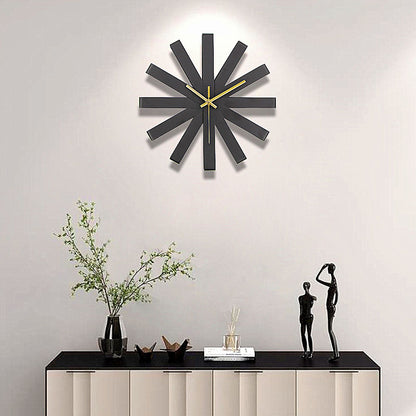 Living Room Clock Stainless Steel Silent Movement Creativity Wall Clock Modern DecorBlack V1294-YM0523-3115210218411