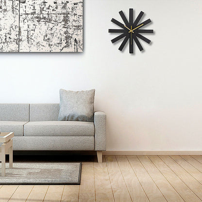 Living Room Clock Stainless Steel Silent Movement Creativity Wall Clock Modern DecorBlack V1294-YM0523-3115210218411