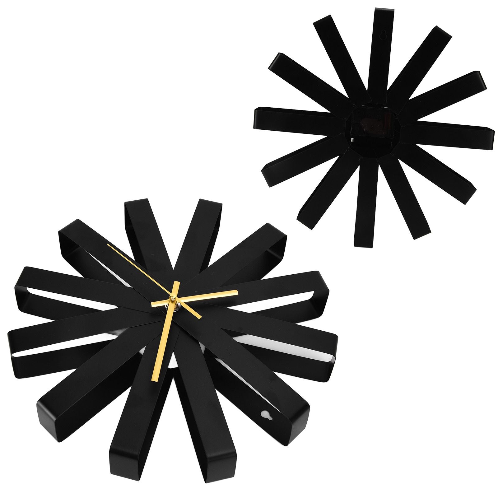 Living Room Clock Stainless Steel Silent Movement Creativity Wall Clock Modern DecorBlack V1294-YM0523-3115210218411