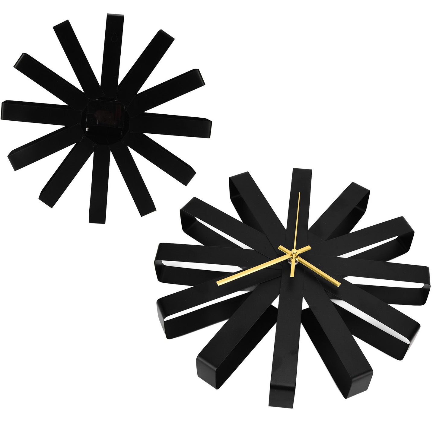 Living Room Clock Stainless Steel Silent Movement Creativity Wall Clock Modern DecorBlack V1294-YM0523-3115210218411