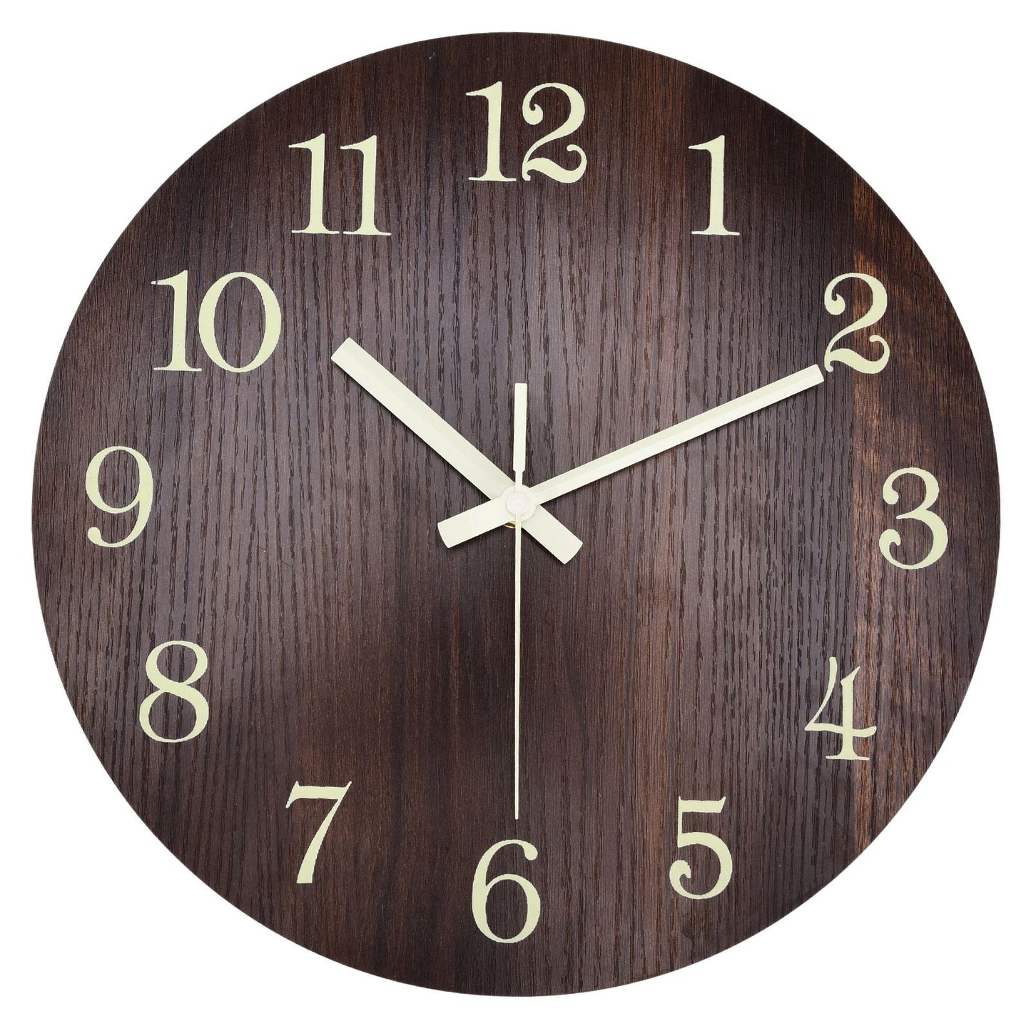 Wood Wall Clock Retro Style Quiet Silent Quartz Movement 3D Luminous Retro Wall Clock for Bedroom Office V1294-YM0523-3115210218811