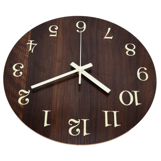Wood Wall Clock Retro Style Quiet Silent Quartz Movement 3D Luminous Retro Wall Clock for Bedroom Office V1294-YM0523-3115210218811
